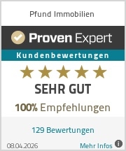 ProvenExpert Bewertungssiegel Pfund Immobilien Einzelhandelsladen Weinstadt-Endersbach