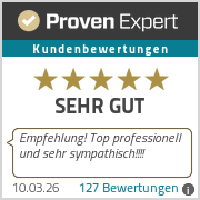 ProvenExpert-Bewertungssiegel Pfund Immobilien Erdgeschosswohnung Korb