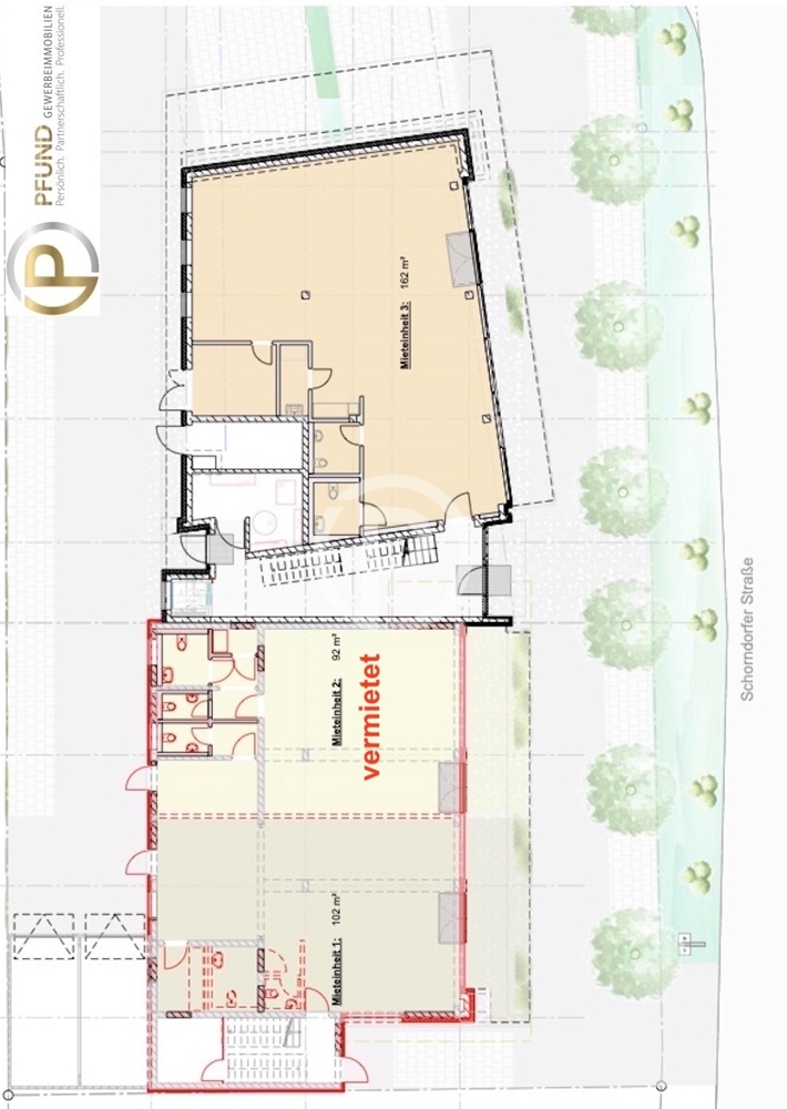 Grundriss Erdgeschoss B�rofl�che Weinstadt-Endersbach